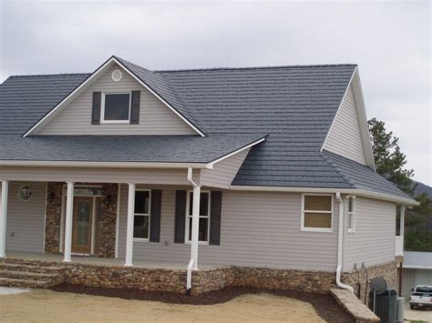 what color metal roof for a grey house|charcoal gray roof pictures.